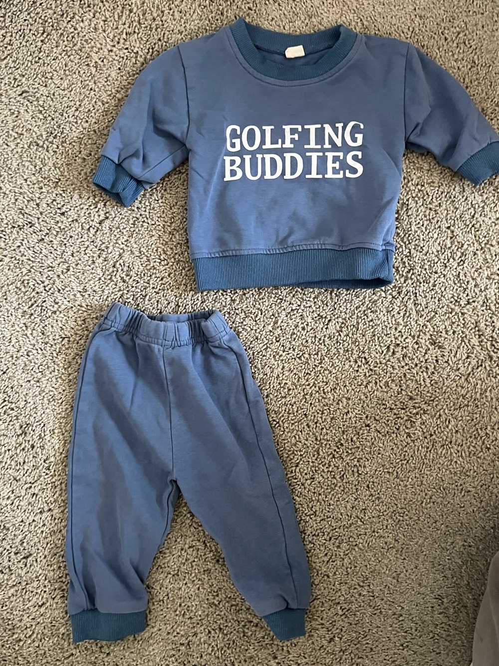Mini Olie Golfing Buddies Sweatshirt and Sweatpants Set 3-6m